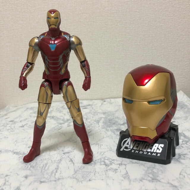 新品】アイアンマン フィギュア オブジェ インテリア 置物 頭に収納の