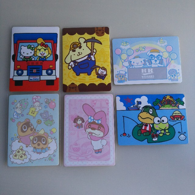 あつ森 amiiboカード サンリオ シール 六種類セットの通販 by (o≧▽゜
