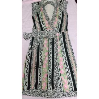 DIANE von FURSTENBERG（レオパード ・ ひざ丈ワンピース）のフリマ