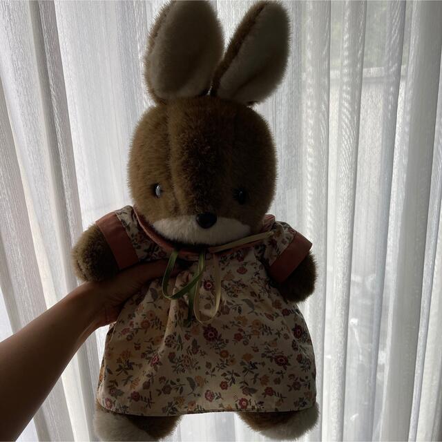 昭和 レア レトロ サンアロー うさぎ ぬいぐるみ 大きめ お洋服 日本製