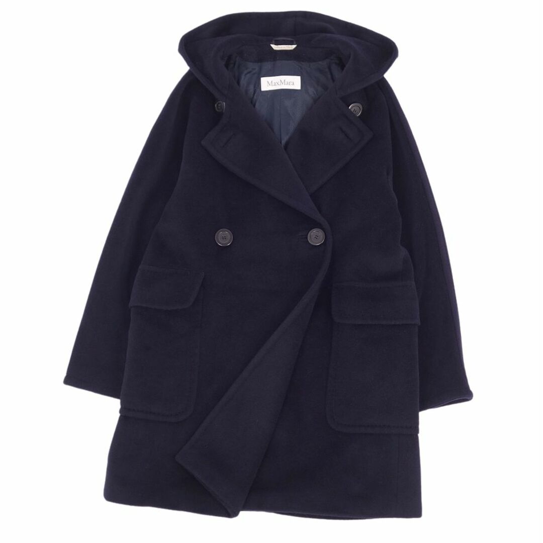 Max Mara - 美品 マックスマーラ Max Mara コート 白タグ フード付き