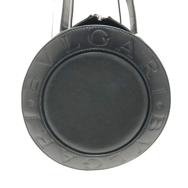 ブルガリ】BVLGARI ブラック ハンドバッグ 筒型 ラウンド
