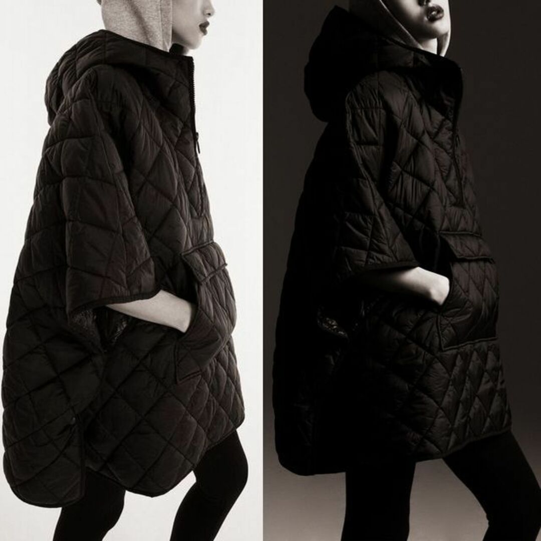 ZARA - ZARA LIMITED EDITION オーバーサイズ キルティング ポンチョの