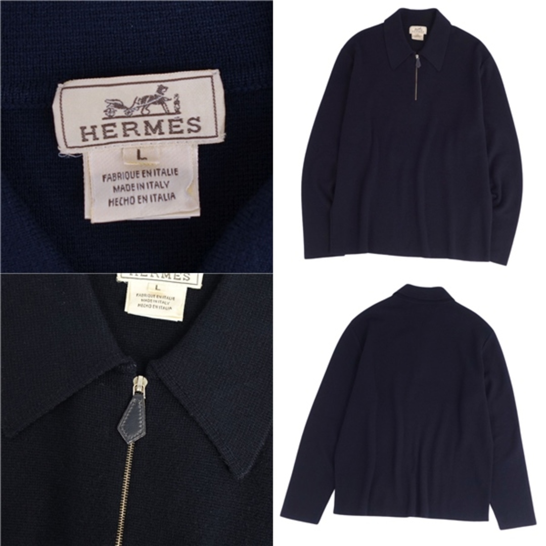 HERMES - 美品 エルメス HERMES ニット セーター ハーフジップ ロング