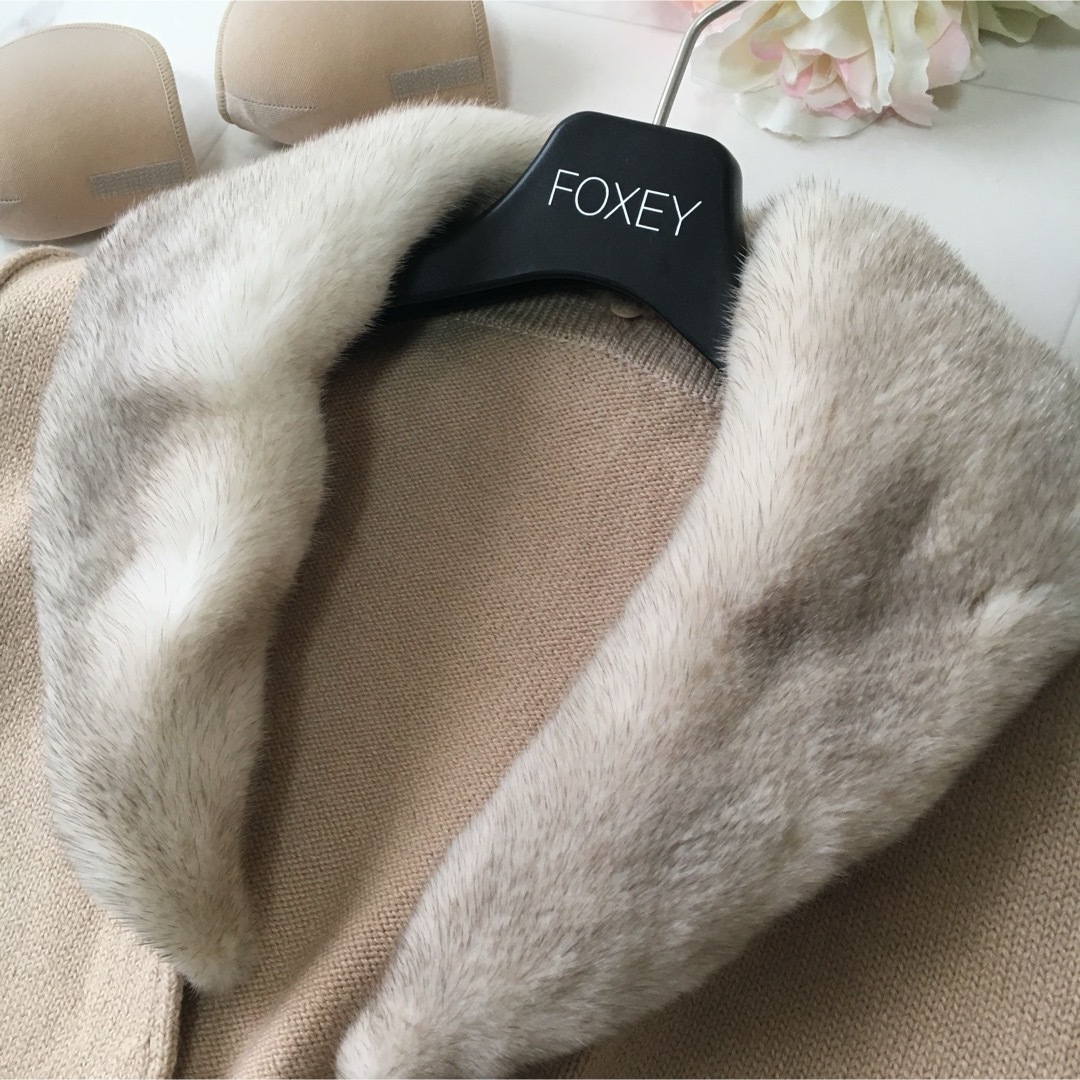 美品 FOXEY フォクシー エンジェルヘア ミンク カーディガンの通販 by