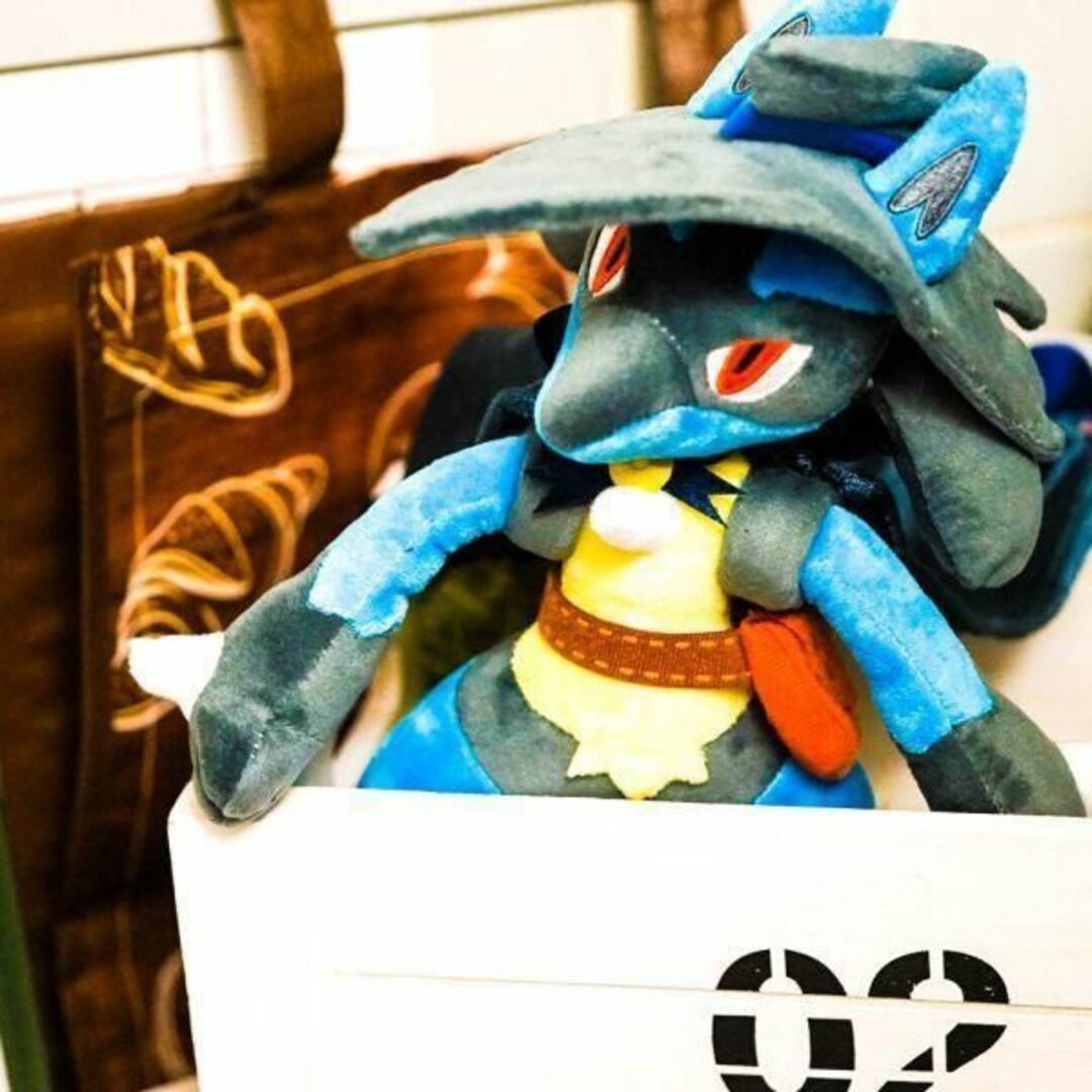 ハロウィンルカリオ ぬいぐるみ 大きい 30cm リボン袋付【現物撮影