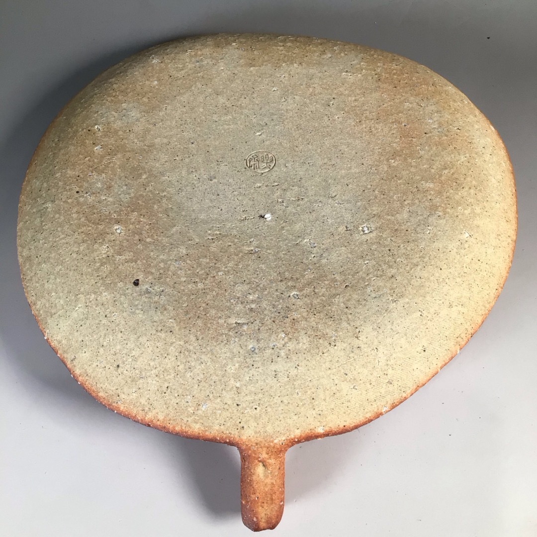 ラ734 皿 『信焼』『高橋斎造』『メダカ絵』『団扇皿』 共箱 菓子器