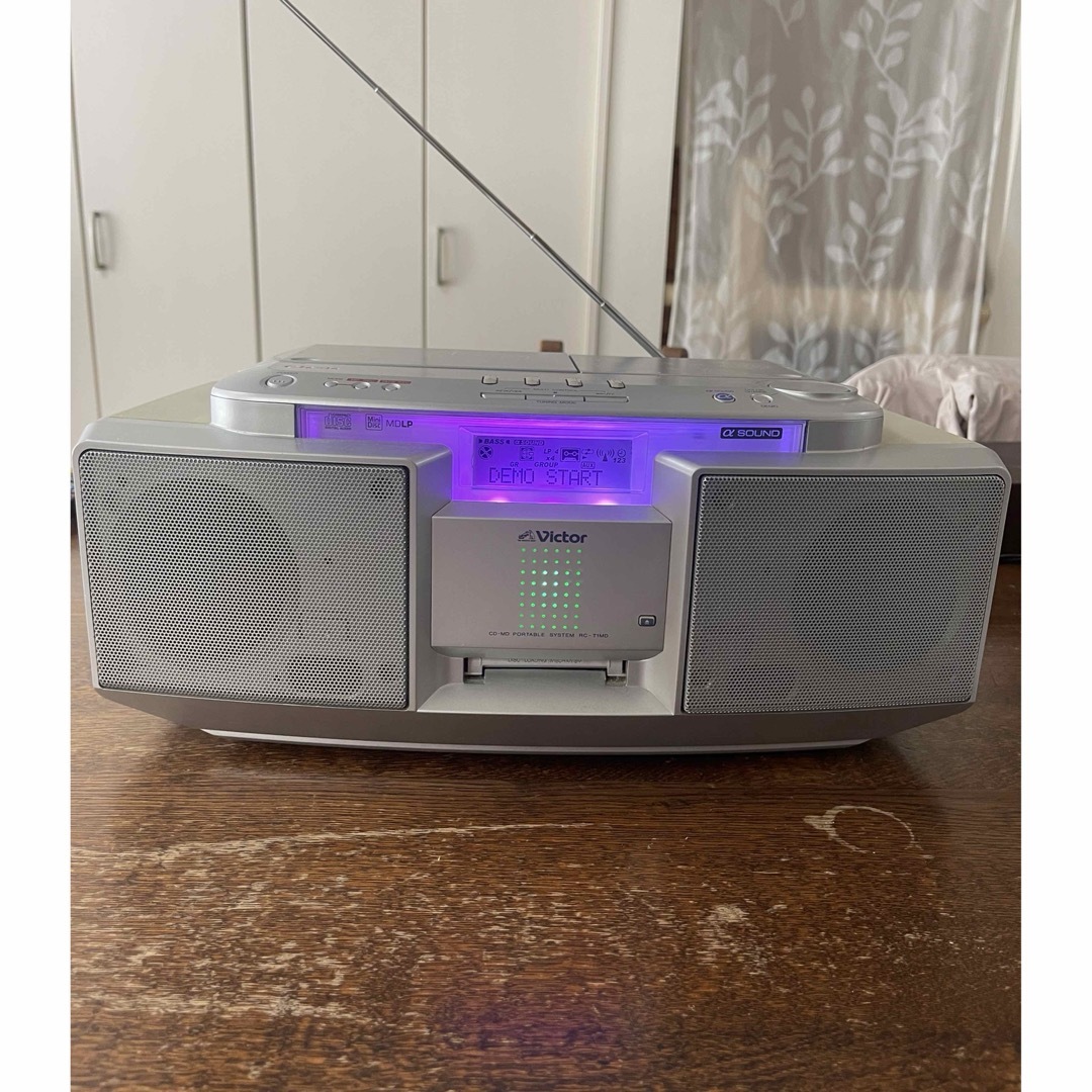Victor - ビクター JVC RC-T1MD-S CD-MDポータブルシステム クラビア