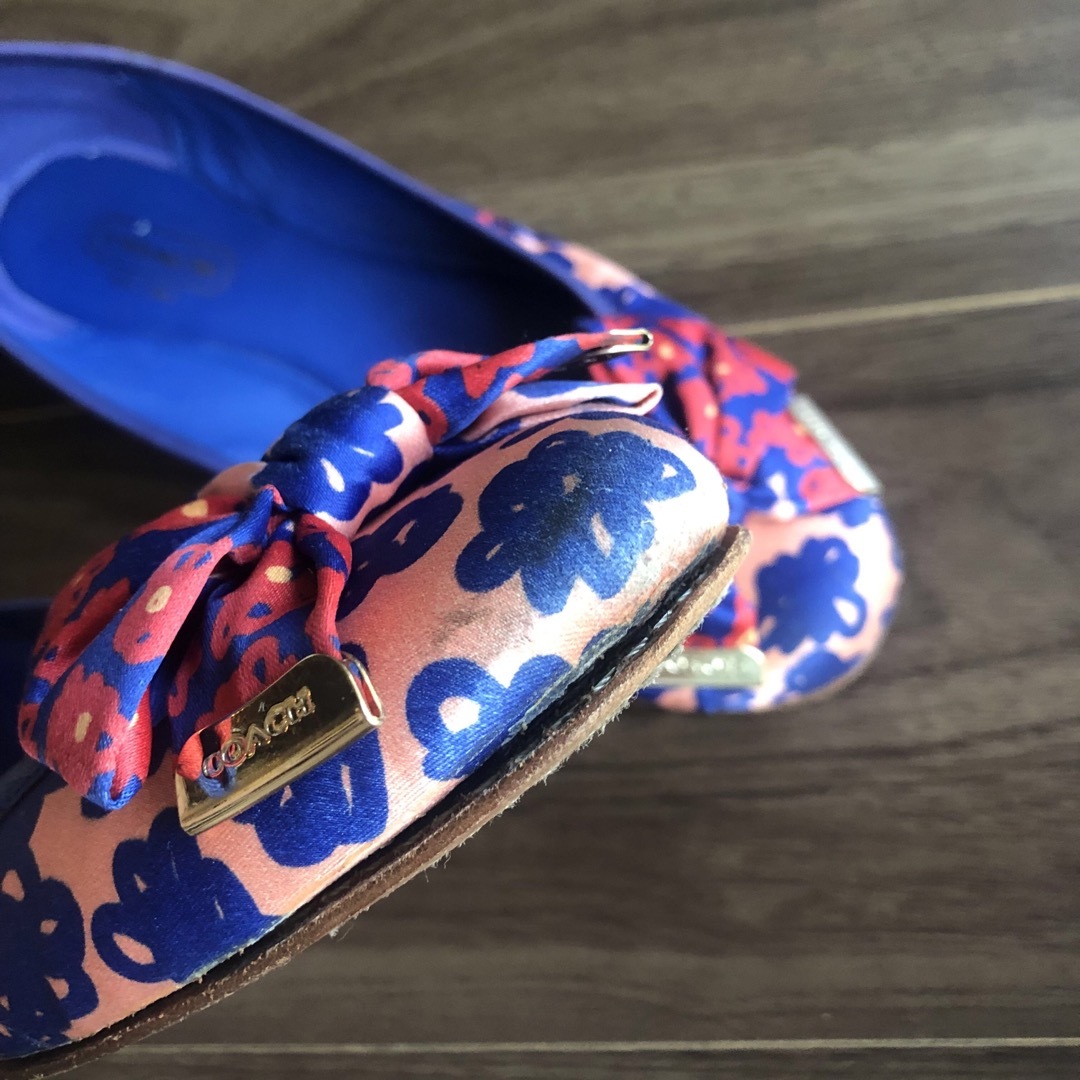 pitayaumauma 】COACH リボン付きフラットシューズ pitayaumauma