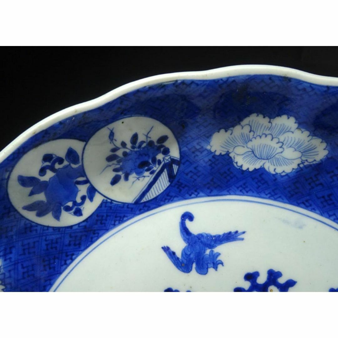時代物 古伊万里 染付 大皿 幅約31.5cm 古陶磁 p95232の通販 by 吉猫堂