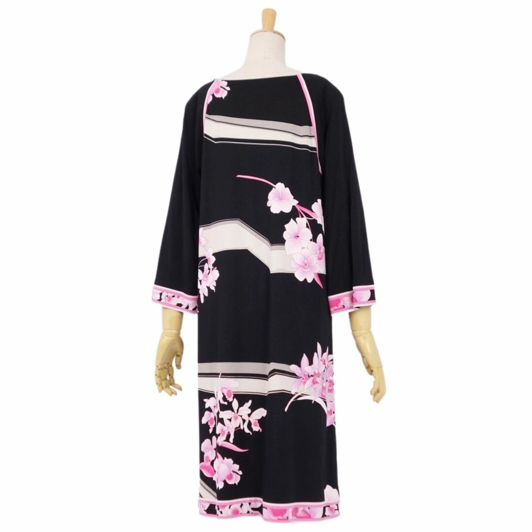 LEONARD - 極美品 レオナール LEONARD FASHION ワンピース 七分丈 花柄