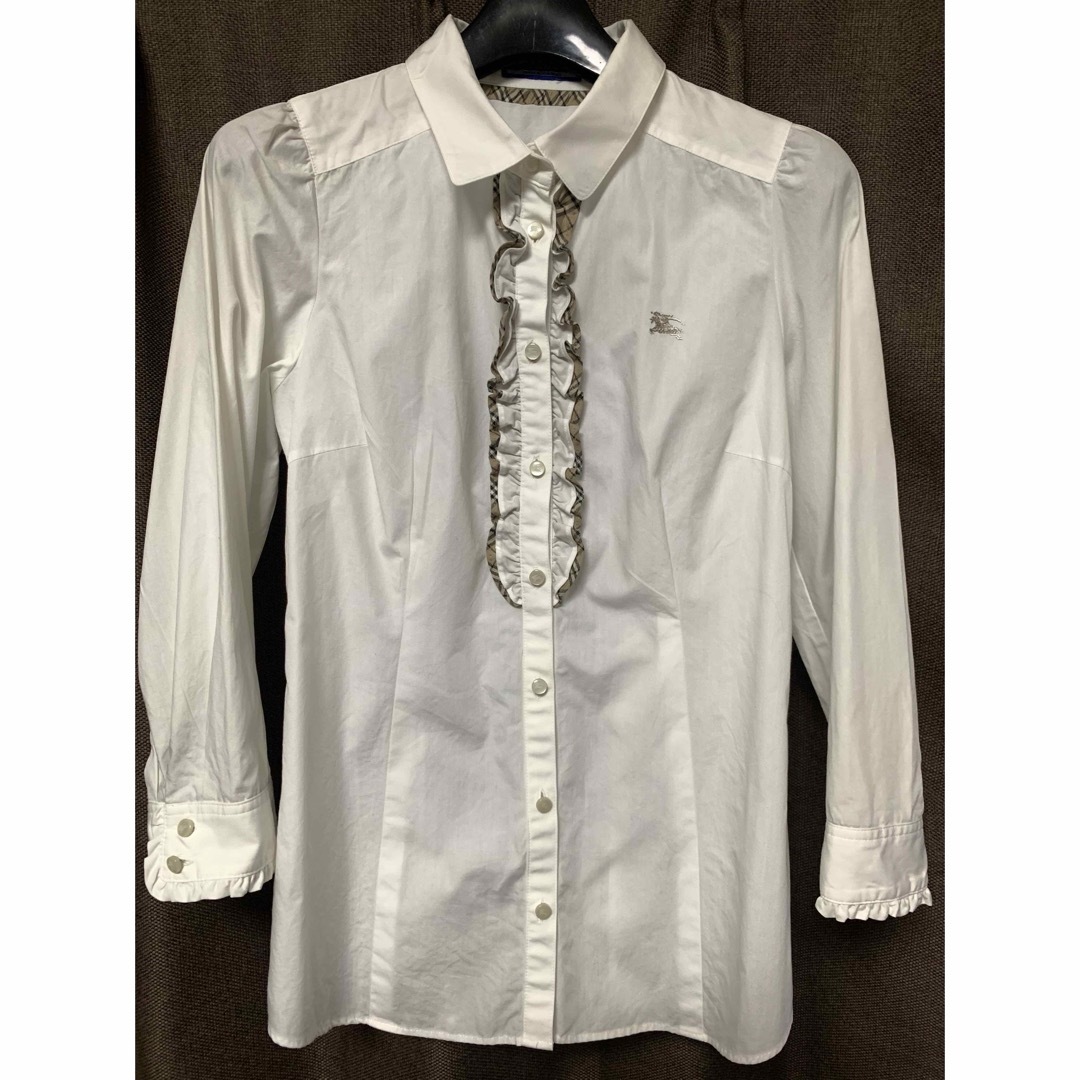 バーバリーブルーレーベルBURBERRY人気ブランドロゴ入ブラウス