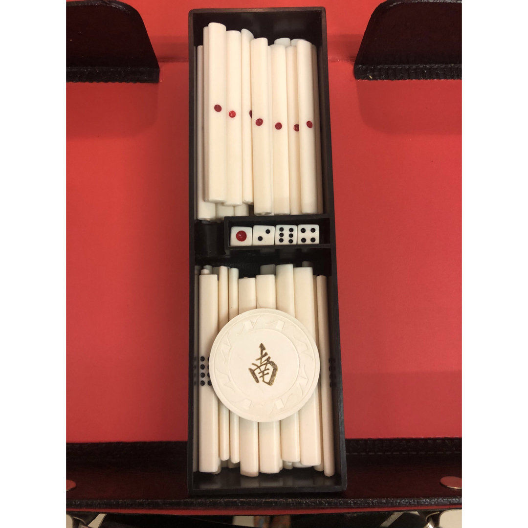 任天堂 - 【超希少】 麻雀牌 任天堂 天元 花札デザイン ダイヤ牌 背黒