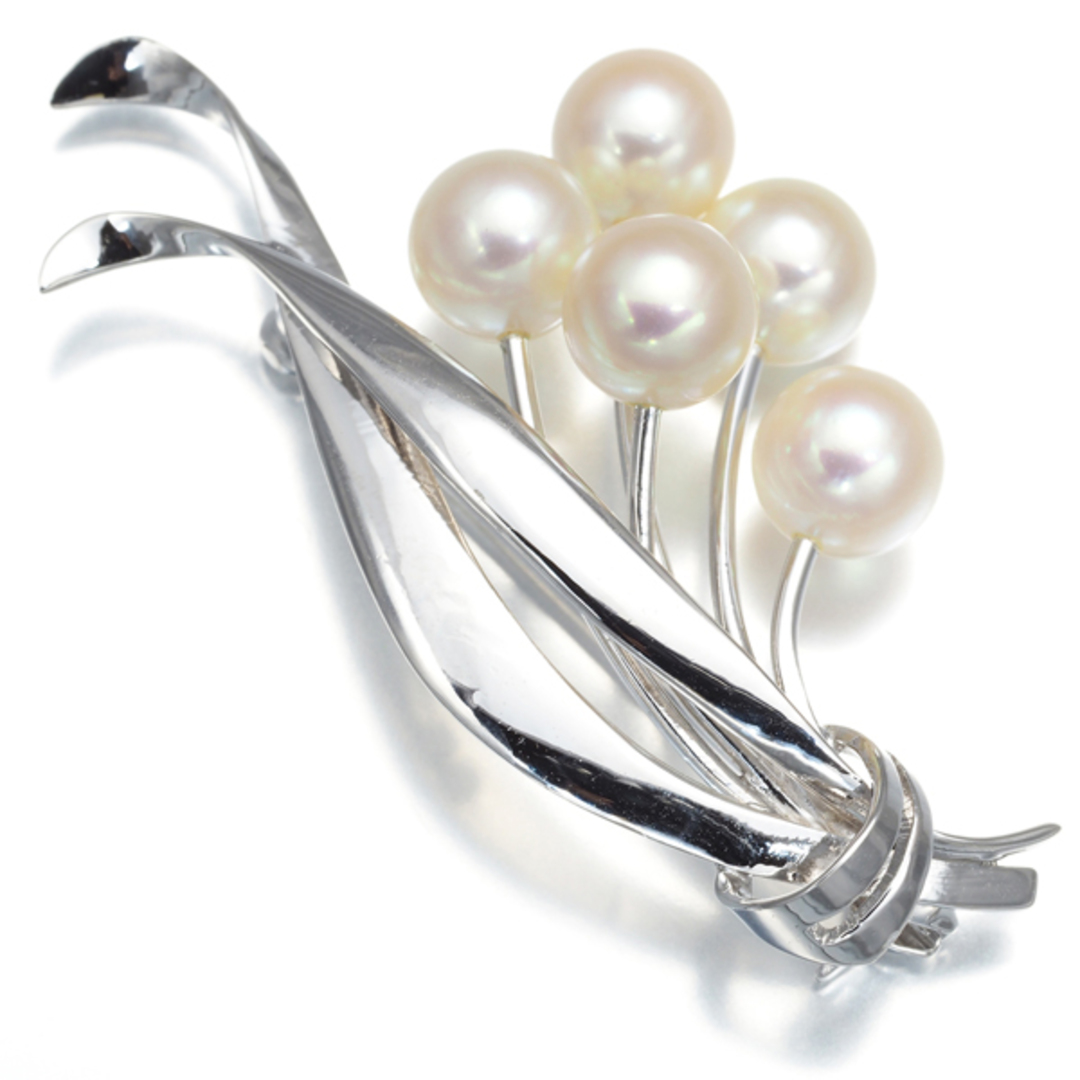 MIKIMOTO - ミキモト ブローチ パール 真珠 6.5-6.8mm シルバー の通販