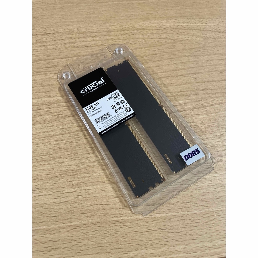 crucial - crucial DDR5-4800メモリ 32GB (16GB×2)の通販 by めそ's