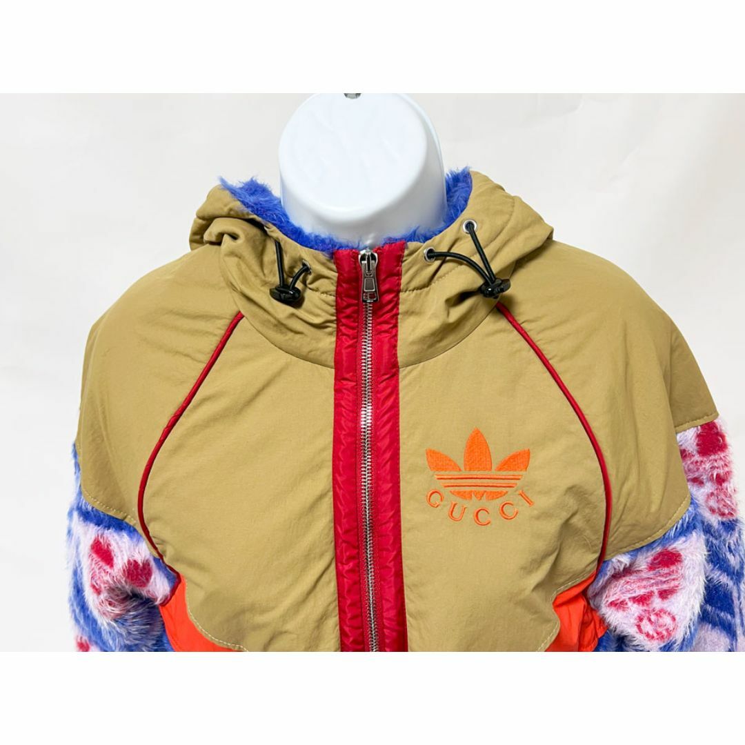 GUCCI - GUCCI adidas グッチ アディダス ファー ブルゾン フード