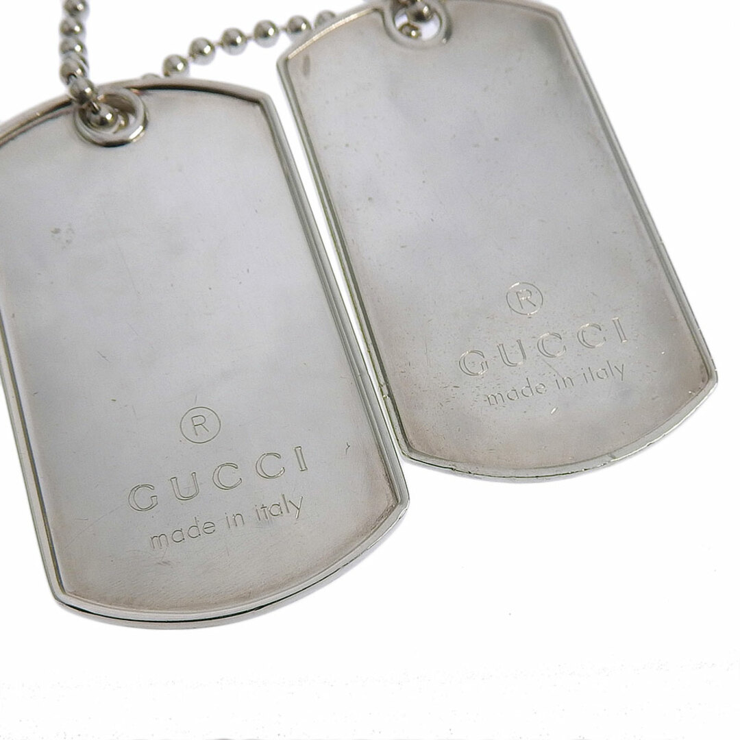 GUCCI - 【本物保証】 新品同様 グッチ GUCCI ドッグタグ ネックレス