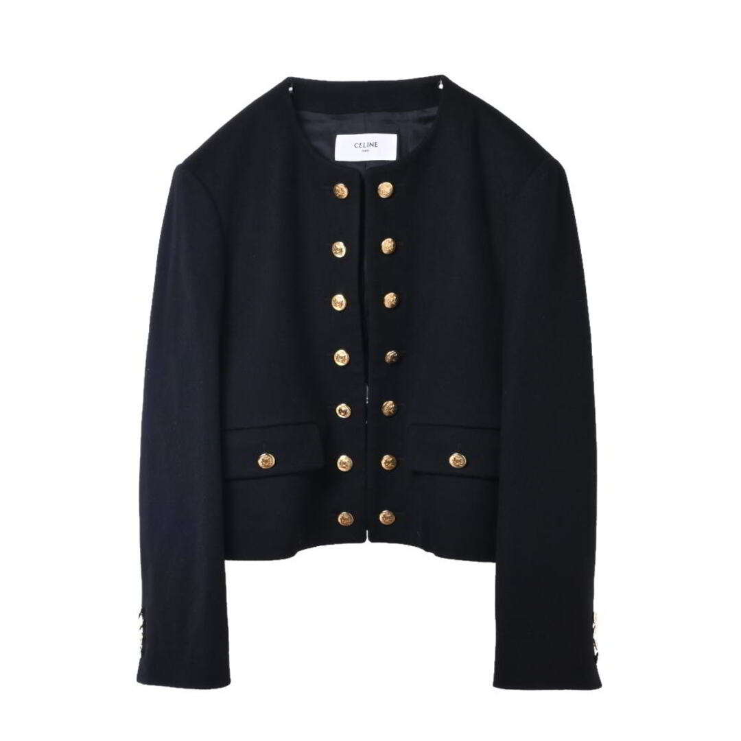CELINE - CELINE ウールメルトン ノーカラー ジャケットの通販 by