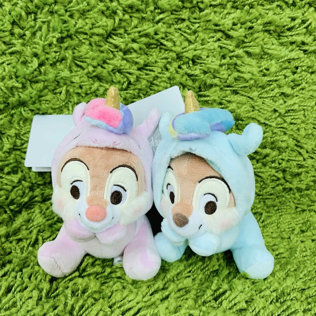 Disney - チップ &デール ぬいぐるみキーチェーン ユニコーンパジャマ