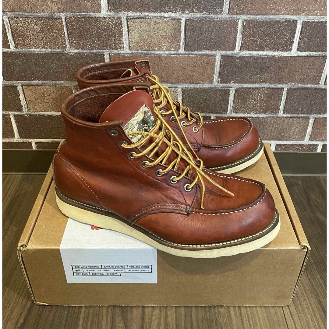 REDWING - レッドウィング 875 表四角犬タグ 旧犬タグ 9.5 E 赤茶色の