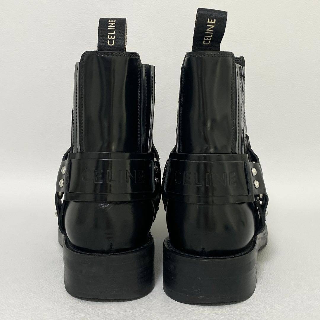 CELINE - CELINE / カマルグ バイカー チェルシーブーツ 39 ブラックの