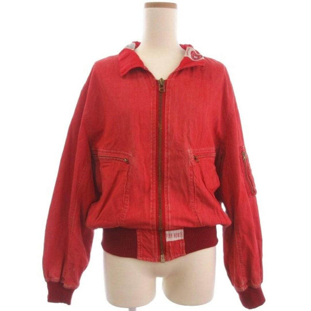 PINK HOUSE - ピンクハウス ブルゾン ジャケット パッチワーク裏地 赤