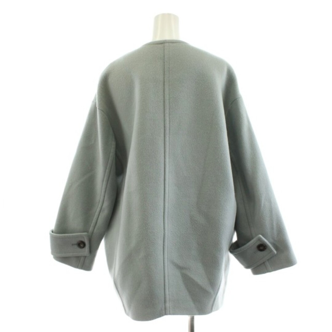 Spick & Span - スピック&スパン ノーカラーコート ミドル丈 ウール