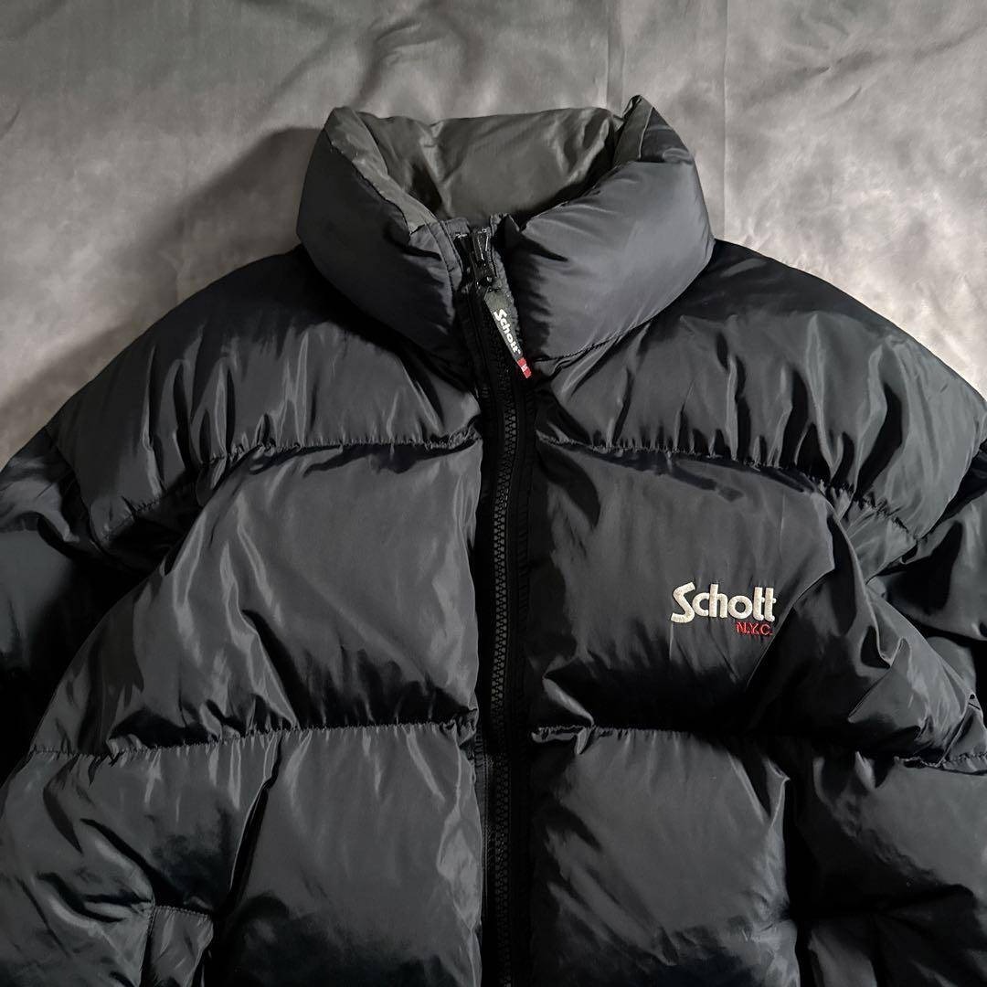 schott - Schott ショット ダウンジャケット 刺繍ロゴ 肉厚 ヌプシ 短