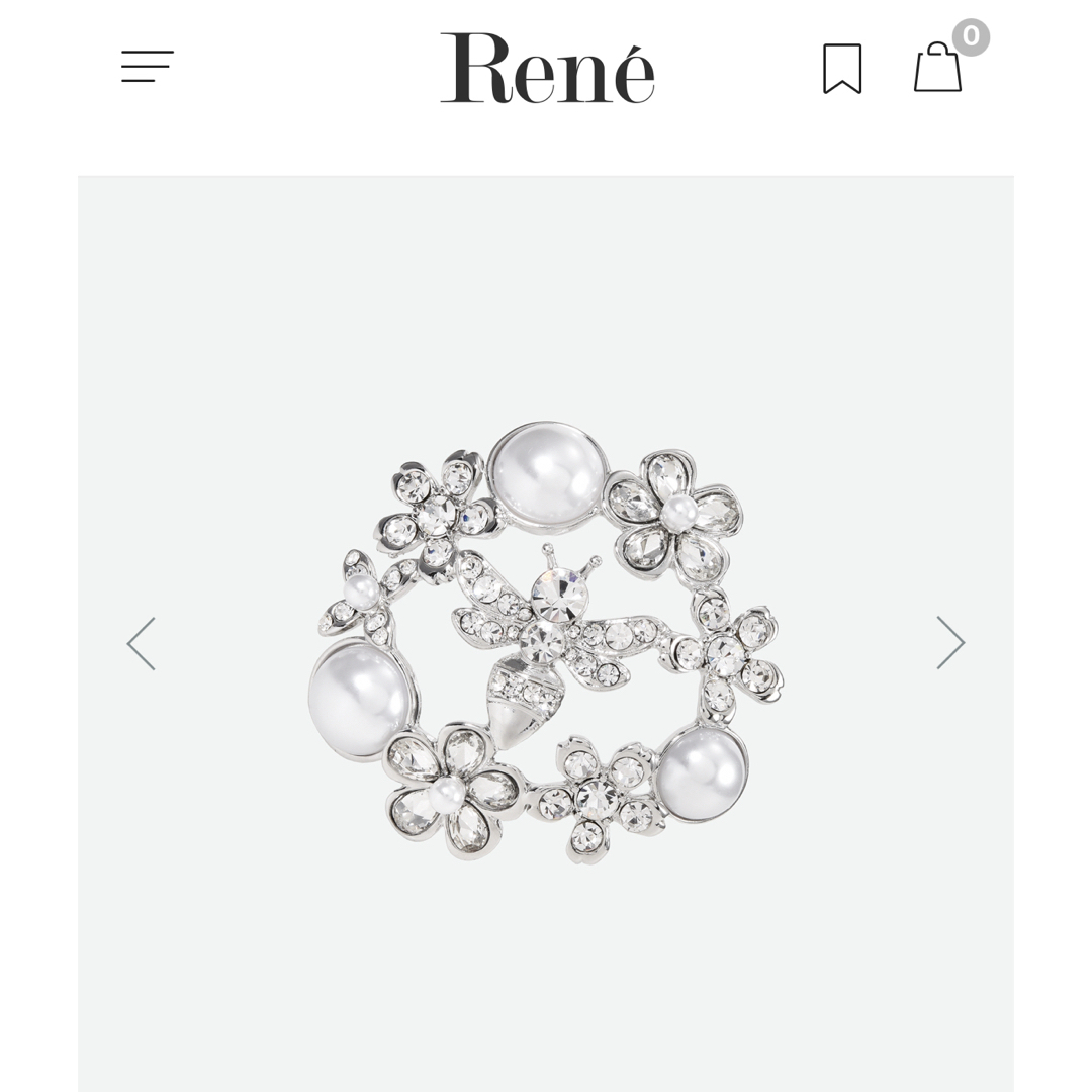 Rene♡ フラワーと蜂さんのサークルブローチ