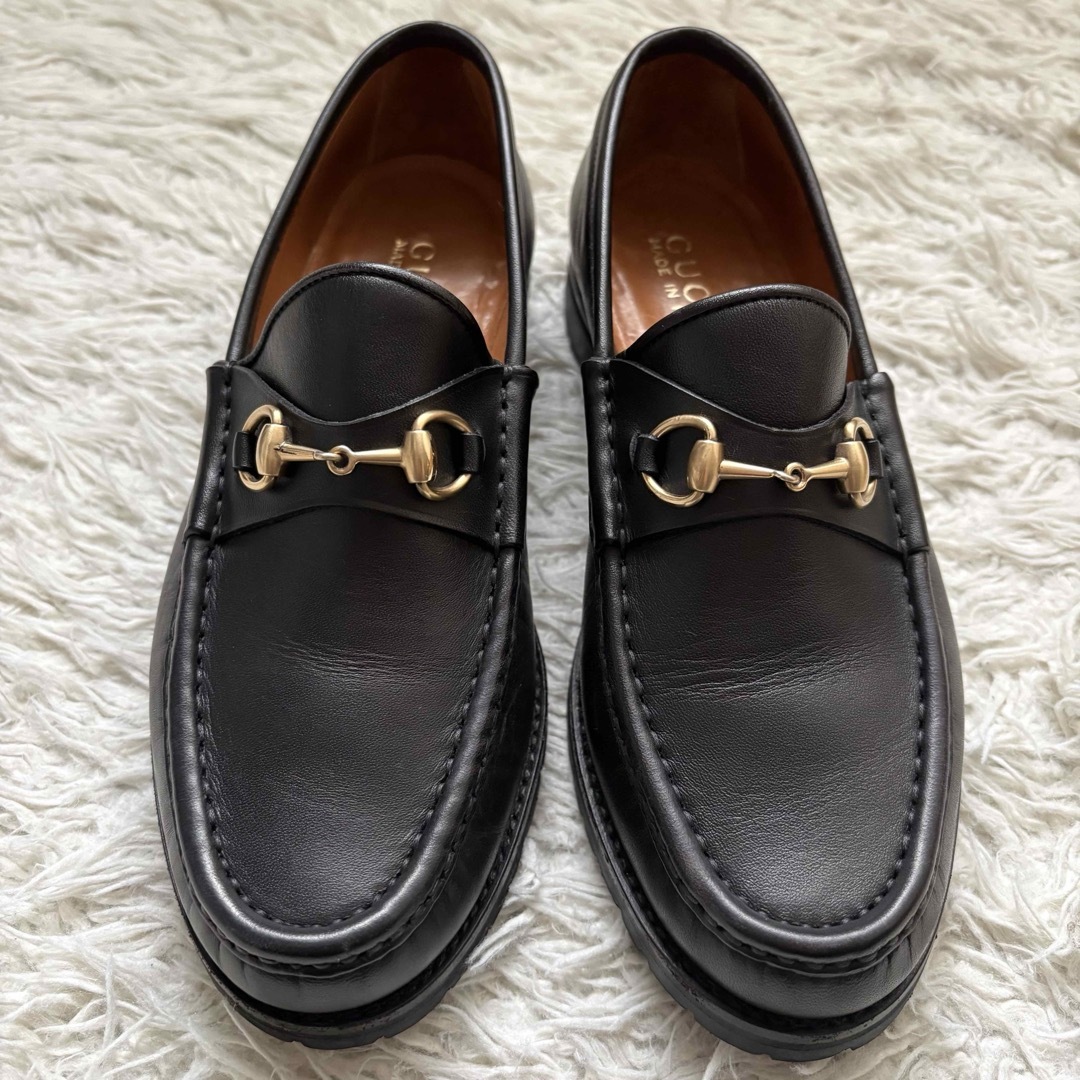GUCCI - GUCCI ホースビットローファー 本革 コマンドソール 黒 金色