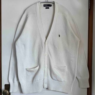 POLO RALPH LAUREN - POLO ラルフローレン 白 カーディガン Sサイズ