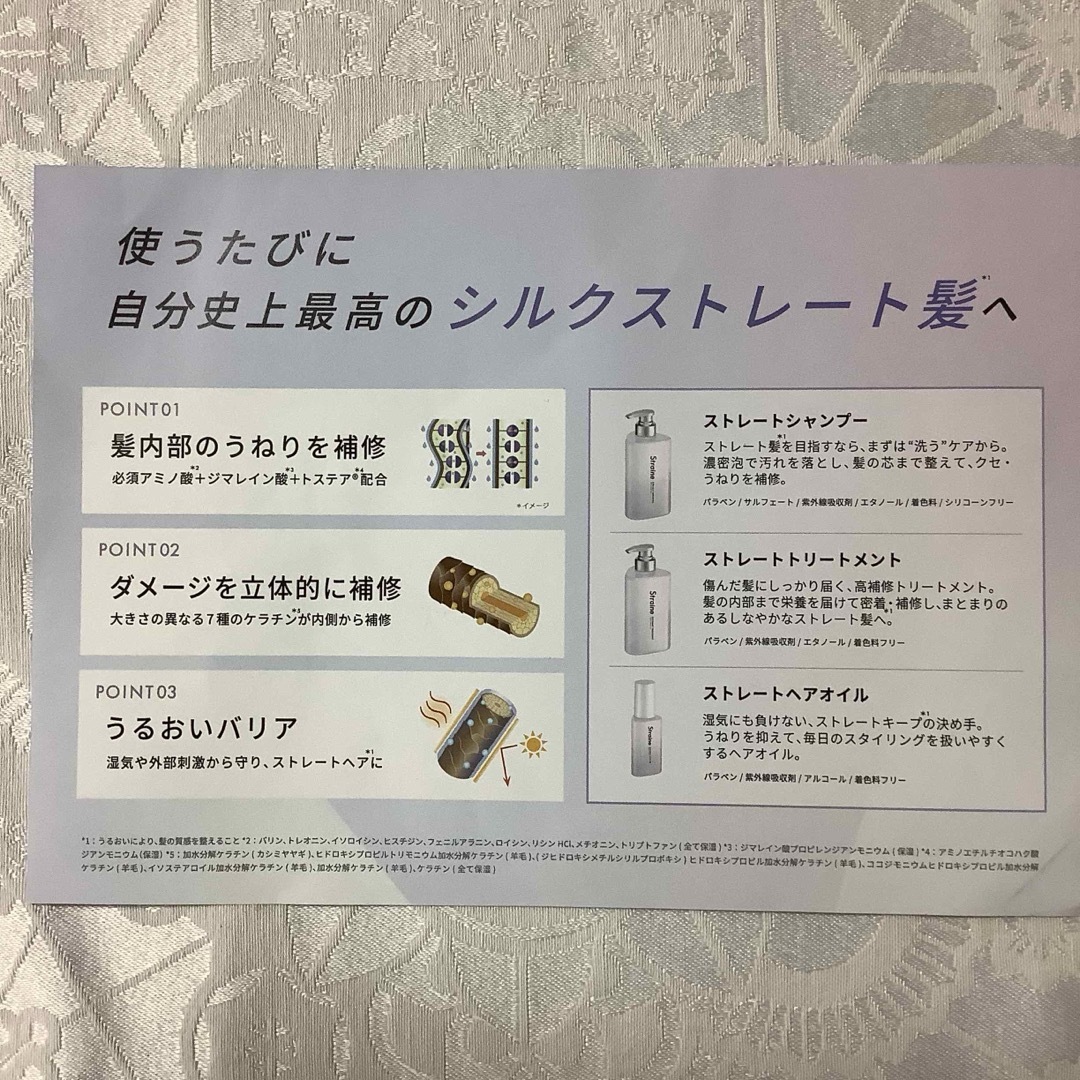 Straine ストレイン シャンプー トリートメント ヘアオイル サンプルの