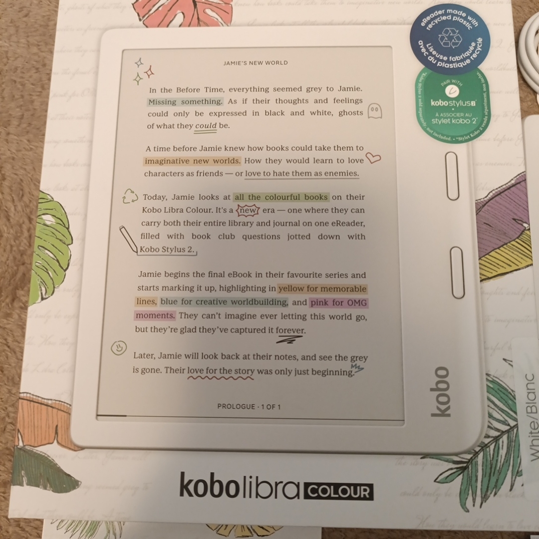 Rakuten - 【ほぼ未使用】rakuten Kobo Libra Colour ホワイトの通販