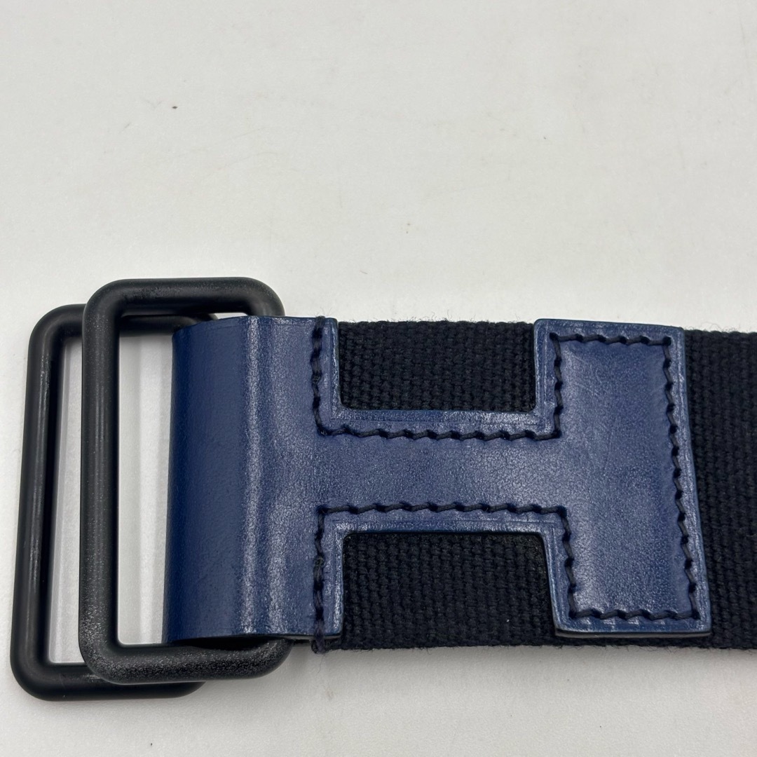 HERMES - HERMESエルメス ノマド40 キャンバス×レザー ベルト ブラック