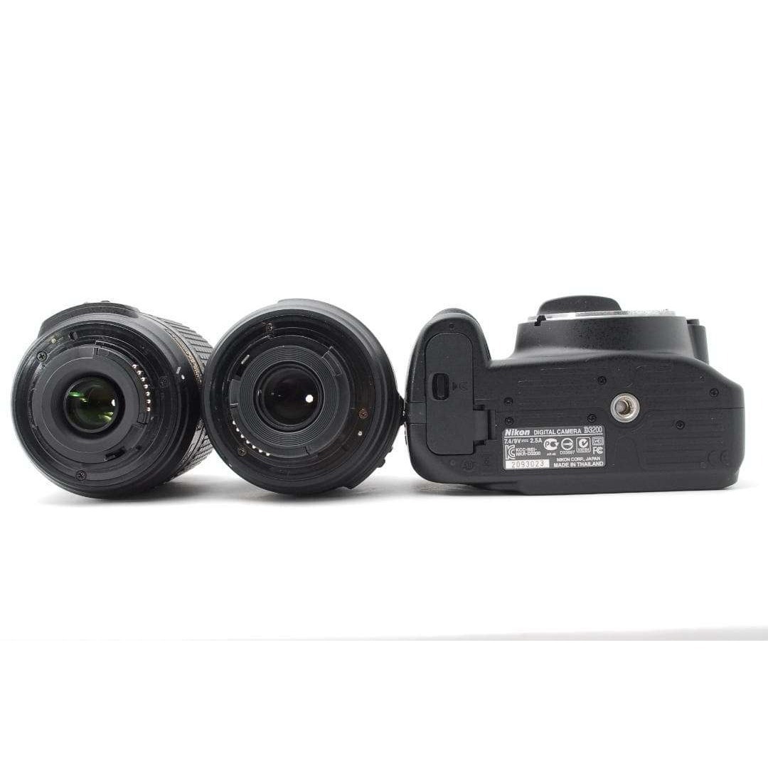 Nikon - 【使用感少美品】ダブルレンズ Nikon D3200 スマホ転送 フルHD