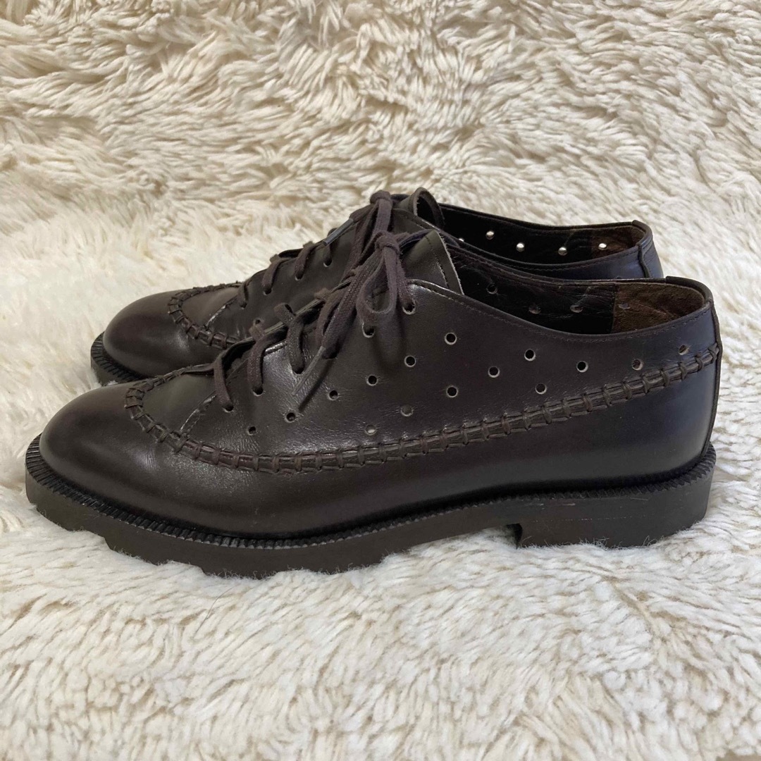 イッセイミヤケ ACCESSORY ドレスシューズ パンチング ダークブラウン