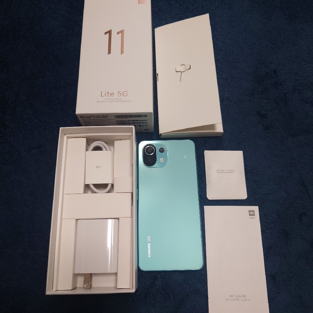 Xiaomi SIMフリースマートフォン MI 11 LITE 5G ミントグ…