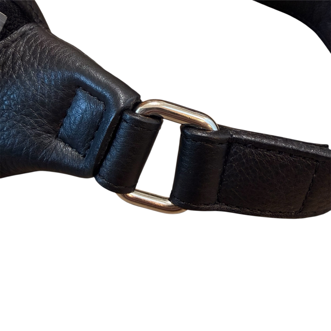 ch!iii bag チーバッグ シュリンクレザー ボディバッグ 黒