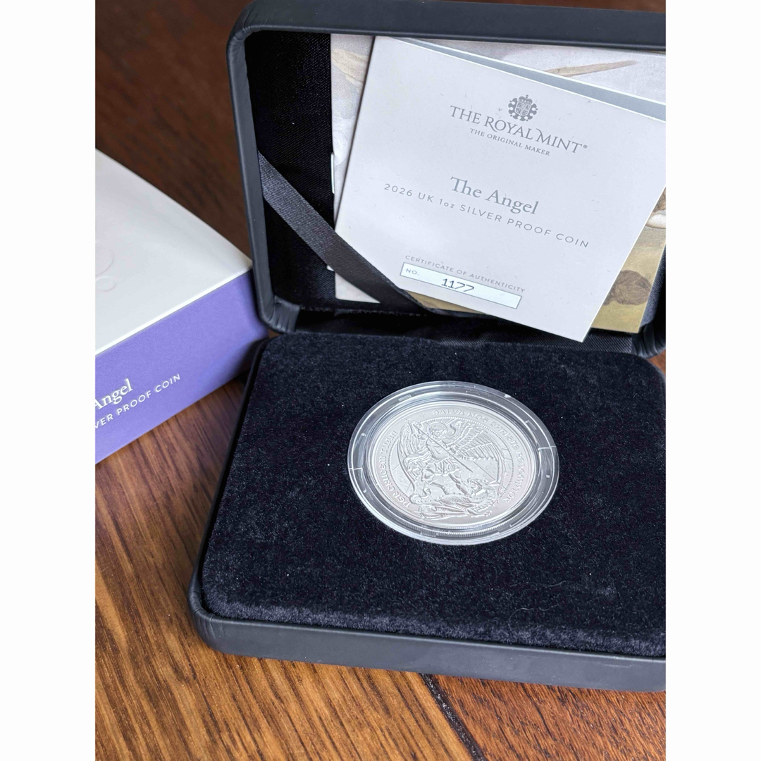 2026イギリス エンジェル（天使とドラゴン） 2ポンド シルバープルーフ