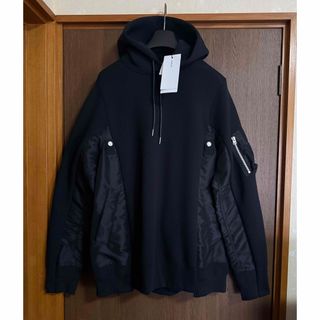 sacai - 25AW新品 sacai スポンジ スウェット パーカー ドッキング MA
