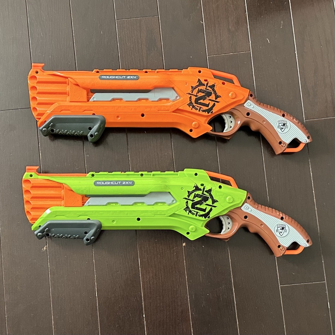NERF - ナーフ ゾンビストライク ラフカット 2X4 オレンジ グリーン 2