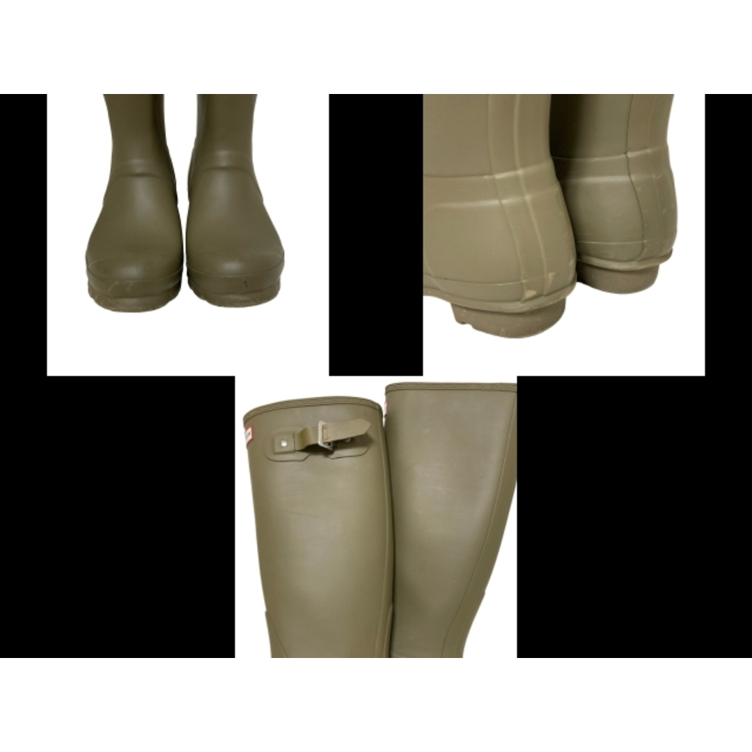 HUNTER レインブーツ カーキ 長靴 箱付き 楽天市場】【おトクーポン