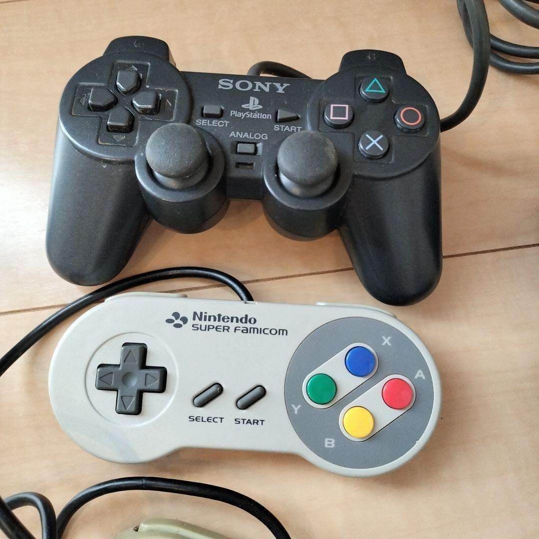 ジャンク扱】SFC PS コントローラー ACアダプター等8点セットの通販 by