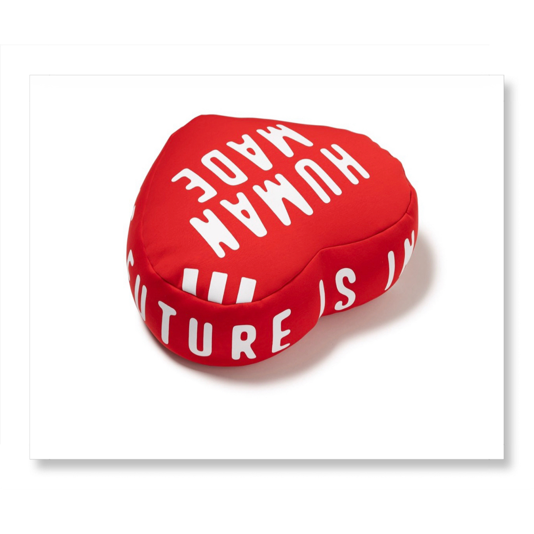 ヒューマンメード HEART BEADS CUSHION レッド+ネイビー Human Made