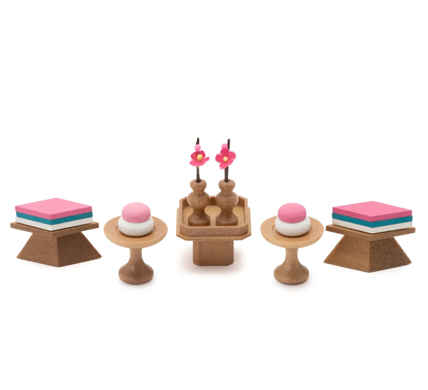 雛人形「雛道具 菱高三宝 ミニ（ナチュラル）」｜雛人形の通販 ふらここ