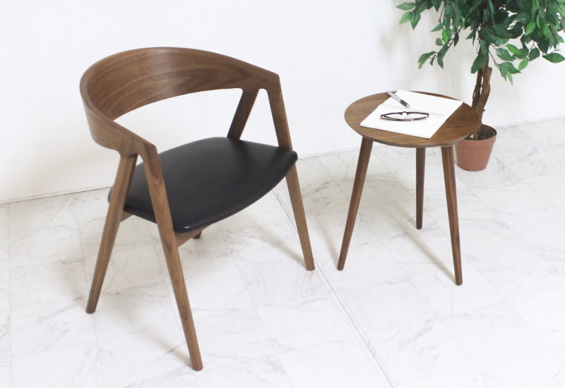 国産 ハープ ダイニングチェア【B5339】 【一枚板テーブル・無垢材家具