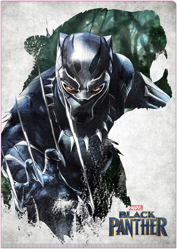 ブラックパンサー / Wポケットクリアファイル : Black Panther