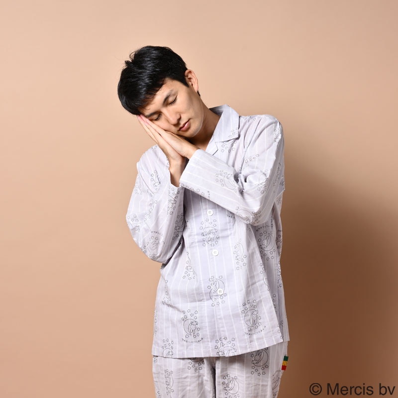 おやすミッフィーちゃんパジャマ グレーxアイボリー XL おやす