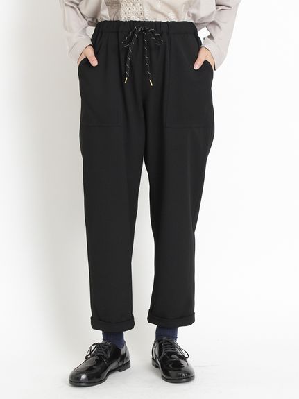 ヴィスリーアルガンストレッチテーパードパンツ（タックパンツ）｜KEI