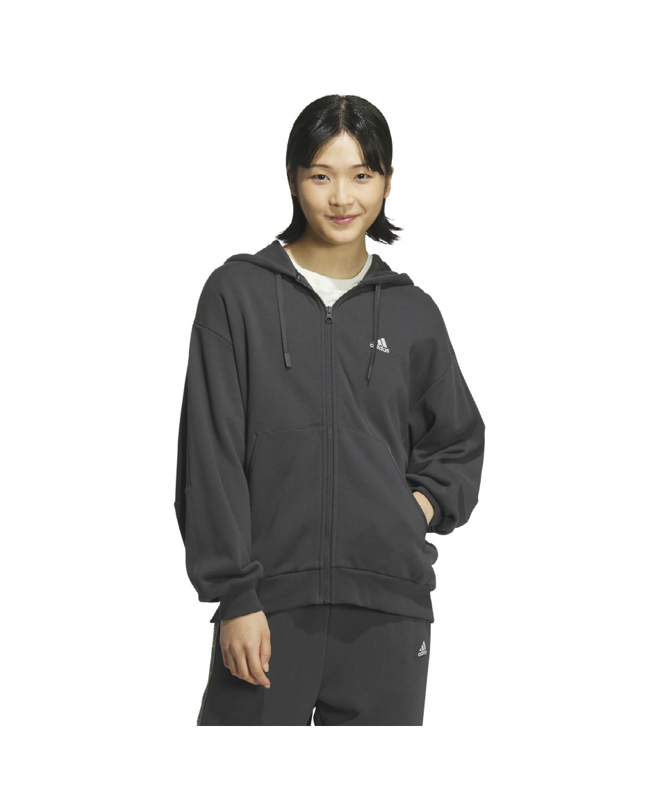 スウェットパーカー WORDING LOOSE FIT FRENCHTERRY FULL ZIP HOODIE